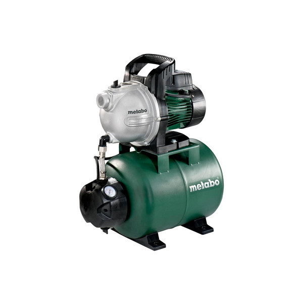 Насосная станция Metabo HWW 3300/25 G, 900 Вт, 3.3 куб/час, высота подачи 45м, всасывание до 8м, ресивер 24л 16.2 кг