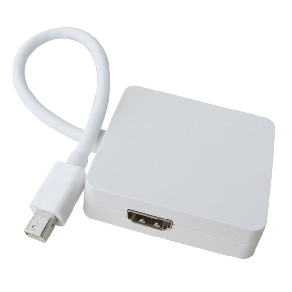 Перехідник mini DisplayPort M --> HDMI/DisplayPort/DVI (24+5), FHD 1080p, кабель 0.2 м