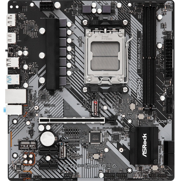 Материнська плата ASRock B650M-H/M.2+ (AM5/B650, 2*DDR5, PCIex16, DP/HDMI, 4xSATAІІІ, 2xM.2, GLan, 7.1ch, mATX)