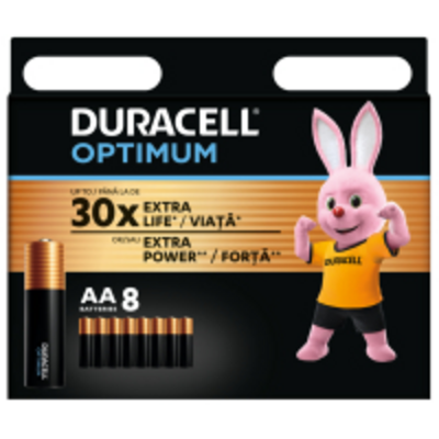 Батарейка DURACELL LR06 KPD 08*10 Optimum уп. 1x8 шт.
