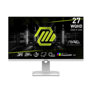 Монітор MSI 27" MAG 274QRFW 2xHDMI, DP, Audio, IPS, 2560x1440, 180Hz, 1ms, sRGB 123%, FreeSync, Pivot, HDR400, білий