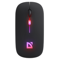Миша DEFENDER (52997) Touch MM-997, 2.4+BT, RGB, 500mAh, BLACK, wireless, silent