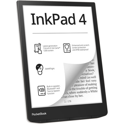 Електронна книжка PocketBook InkPad 4 (PB743G), IPX8, Stardust Silver