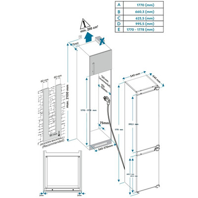 Встраиваемый холодильник Vestfrost IRF 2761
