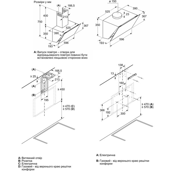 Вытяжка Bosch DWK66PJ60T
