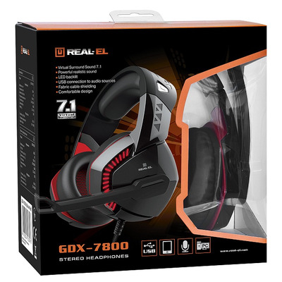 Гарнитура REAL-EL GDX-7800 Black/Red