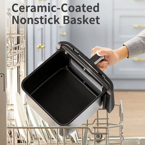 Мультипіч Kyvol AF600 1350Вт/чаша керамічна 5.7л/12/сенсорне керування/таймер/чорна