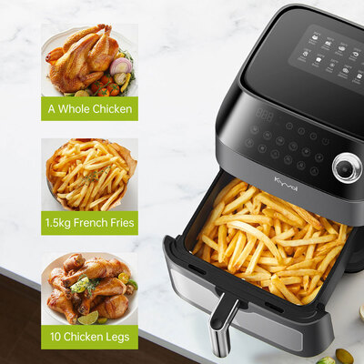 Мультипіч Kyvol AF600 1350Вт/чаша керамічна 5.7л/12/сенсорне керування/таймер/чорна