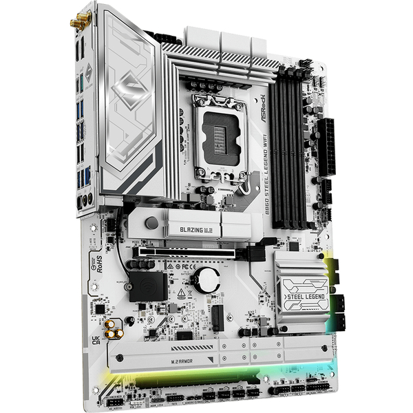 Материнська плата AsRock B860 Steel Legend WiFi (1851/B860, 4*DDR5, 2*PCIex16, HDMI/DP/TB4, 4xSATA, 4xM.2, 2.5Glan, 7.