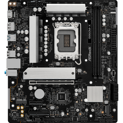 Материнська плата AsRock B860M-X (1851/B860, 2*DDR5, PCIex16, HDMI/DP, 4xSATA, 2xM.2, 2.5Glan, 7.1ch, mATX)