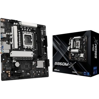 Материнська плата AsRock B860M-X (1851/B860, 2*DDR5, PCIex16, HDMI/DP, 4xSATA, 2xM.2, 2.5Glan, 7.1ch, mATX)