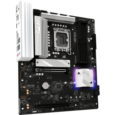 Материнська плата AsRock B860 Pro RS (1851/B860, 4*DDR5, 2*PCIex16, HDMI/DP, 4xSATA, 3xM.2, 2.5Glan, 7.1ch, ATX)