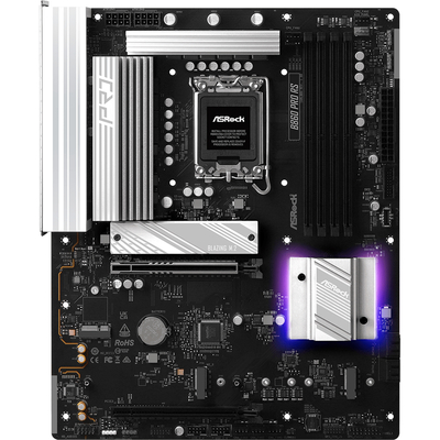 Материнська плата AsRock B860 Pro RS (1851/B860, 4*DDR5, 2*PCIex16, HDMI/DP, 4xSATA, 3xM.2, 2.5Glan, 7.1ch, ATX)