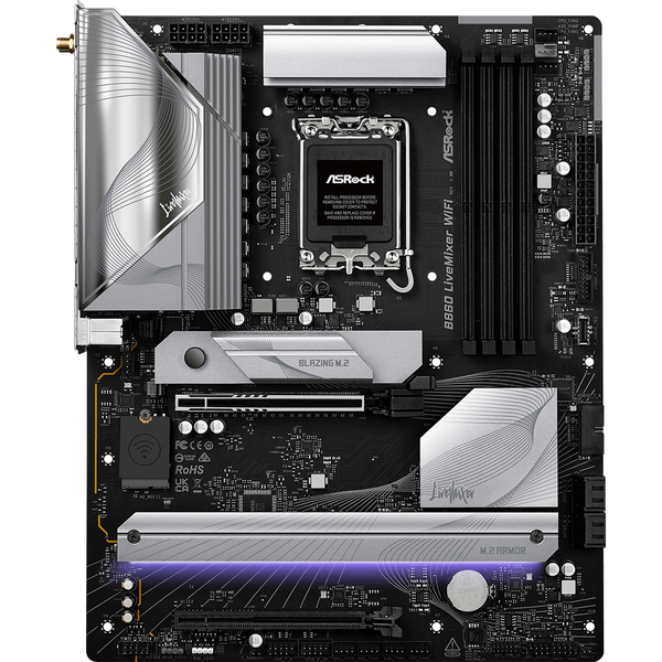 Материнська плата AsRock B860 LiveMixer WiFi (1851/B860, 4*DDR5, 2*PCIex16, HDMI/TB4, 4xSATA, 3xM.2, 2.5Glan, 7.1ch, A