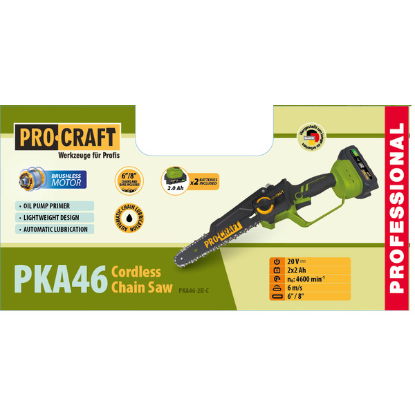 Акумуляторна міні пила Procraft PKA46 (2 акб) Кейс