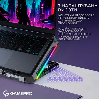 Охолоджуюча підставка для ноутбука GamePro CP795
