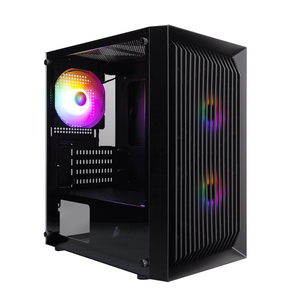 Корпус 1stPlayer BS-2-BK-3F1 Black без БП