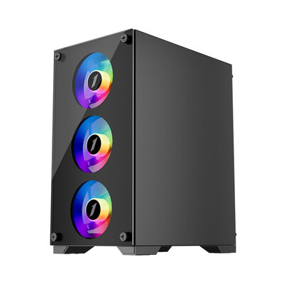 Корпус 1stPlayer X2-M-BK-4F1 Black без БП