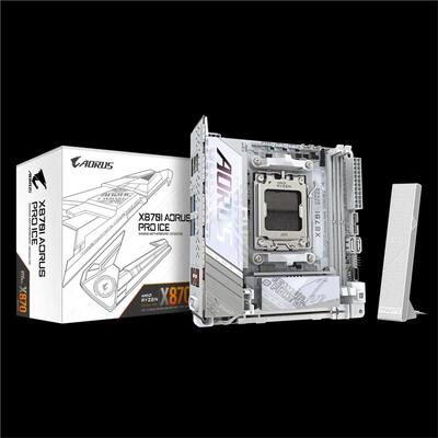 Материнська плата GIGABYTE X870I AORUS PRO ICE sAM5 X870I AORUS PRO ICE 2xDDR5 M.2 Wi-Fi BT HDMI Type-C ATX