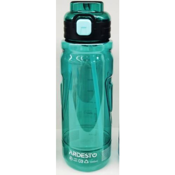 Пляшка для води Ardesto Sport 1000мл, пластик, зелений