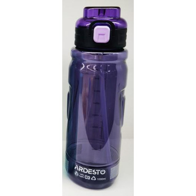Пляшка для води Ardesto Sport 1000мл, пластик, фіолетовий