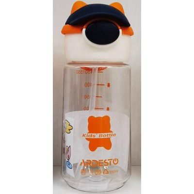 Пляшка для води Ardesto Bear, 550мл, пластик, оранжевий
