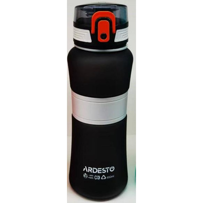 Пляшка для води Ardesto Balance 650мл, пластик, чорний