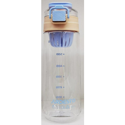 Пляшка для води з відсіком для фруктів Ardesto Duo 720мл, пластик, рожевий, фіолетовий