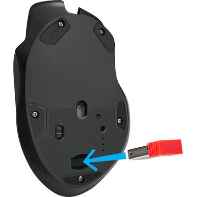 Мишка Defender Thunder GM-213, бездротова, ігрова, 8кн., 1600 dpi., 400 mAh, чорна