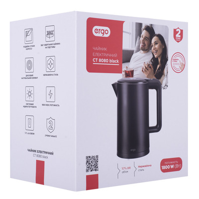 Електрочайник ERGO CT 8080 Black