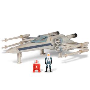 Ігрова колекційна фігурка Star Wars Medium Vehicle Транспорт та фігурка X-Wing (Blue 1) + Antoc Merric &amp; R2-R9 12.5см