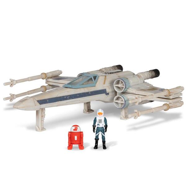 Ігрова колекційна фігурка Star Wars Medium Vehicle Транспорт та фігурка X-Wing (Blue 1) + Antoc Merric &amp; R2-R9 12.5см