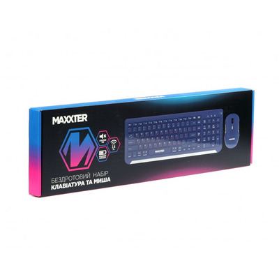 Комплект (клавіатура, миша) Maxxter KMS-WCM-01BL-UA Dark Blue