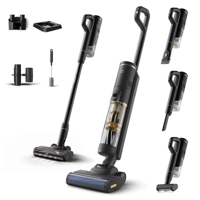 Пилосос Philips безпровідний AquaTrio, вологе прибирання, конт пил -0.42л, автон. робота до 25хв, PowerCyclone Aqua, турборежим, чорний