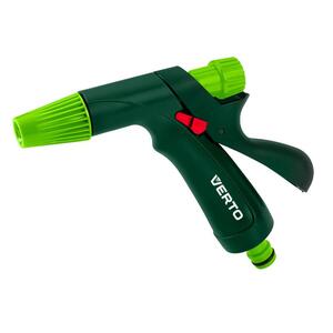 Зрошувач ручний Verto, пістолетний, 1/2"-3/4", регулювання напору / розпилу води, тримач двокомпонентний