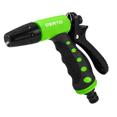 Зрошувач ручний Verto, пістолетний, 1/2"-3/4", 2 функції, регулювання напорурегулювання напору / розпилу води, тримач двокомпонентний