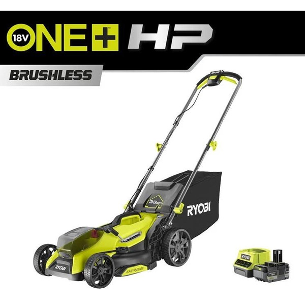 Газонокосарка акумуляторна Ryobi ONE+ HP RY18LMX33A-150 18В акб 1х5А·год 33см 30л 25-90мм 9.3кг