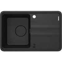 Мийка кухонна Deante Momi, граніт, прямокут., з крилом, 670х440х230мм, чаша - 1, врізна, металічний графіт + кухонна дошка