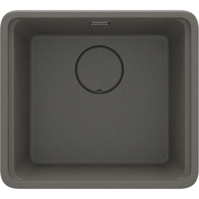 Мийка кухонна Deante Momi, граніт, квадрат, без крила, 500х440х230мм, чаша - 1, універсальна, антрацит + кухонна дошка