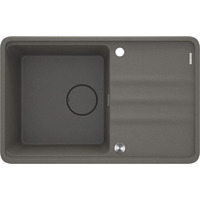 Мийка кухонна Deante Momi, граніт, прямокут., з крилом, 780х500х230мм, чаша - 1, врізна, антрацит + кухонна дошка