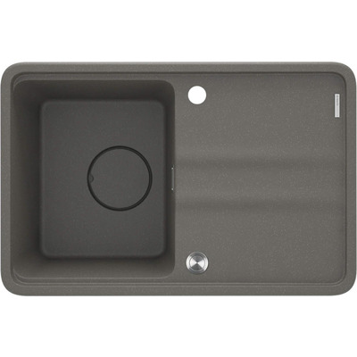 Мийка кухонна Deante Momi, граніт, прямокут., з крилом, 670х440х230мм, чаша - 1, врізна, антрацит + кухонна дошка
