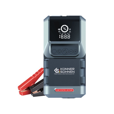 Пуско-зарядний пристрій портативний акумуляторний Konner&amp;Sohnen KS JSP-1300 з компресором, 16000 мА-год, Li-Ion, USB, ліхтар, 1.35кг