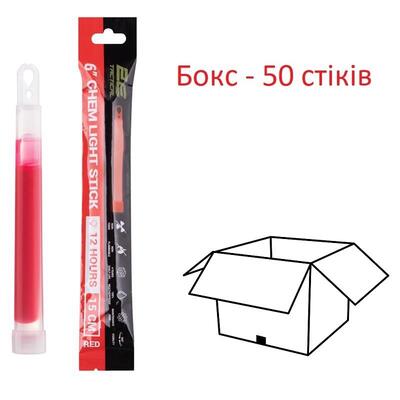 Хімічне джерело світла (стік) 2E GS6, 15см, 12 годин, червоний - 50 шт