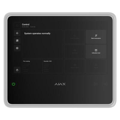 Інтелектуальна пожежна централь Ajax EN54 Fire Hub white, gsm, ethernet, jeweller, EN54, бездротова, білий