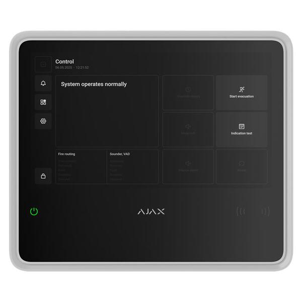 Интеллектуальная пожарная централь Ajax EN54 Fire Hub white, gsm, ethernet, jeweller, EN54, беспроводная, белый