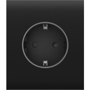 Центральна панель для вбудованої розетки Ajax CenterCover for Outlet Basic, чорний