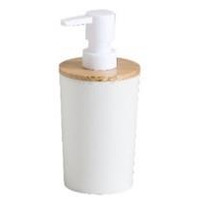 Диспенсер для мила Ardesto Minimalism 380мл, поліпропілен, бамбук, білий