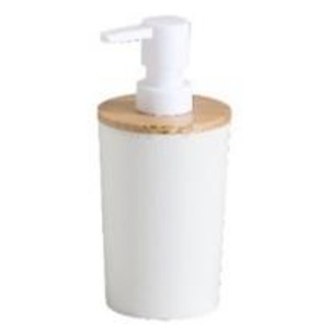 Диспенсер для мила Ardesto Minimalism 380мл, поліпропілен, бамбук, білий