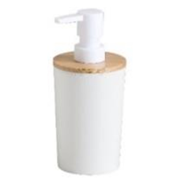 Диспенсер для мила Ardesto Minimalism 380мл, поліпропілен, бамбук, білий