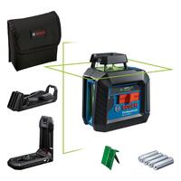 Нівелір лазерний Bosch Professional GLL2-20G+LB10+DK10, до 10, ±0.2мм/м, 4AAx1.5В, IP64, чохлом, мішень, 0.9кг